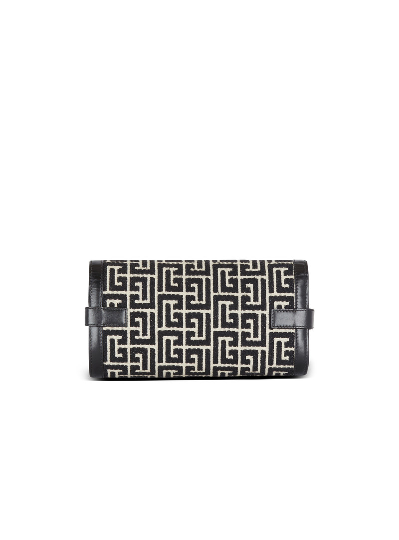 B-Buzz 23 jacquard and leather Clutch bag 4