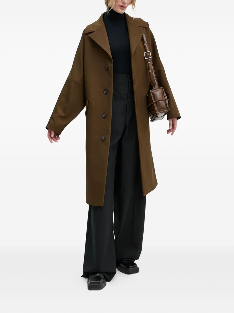MM6 Maison Margiela button-fastening wide-sleeve coat outlook