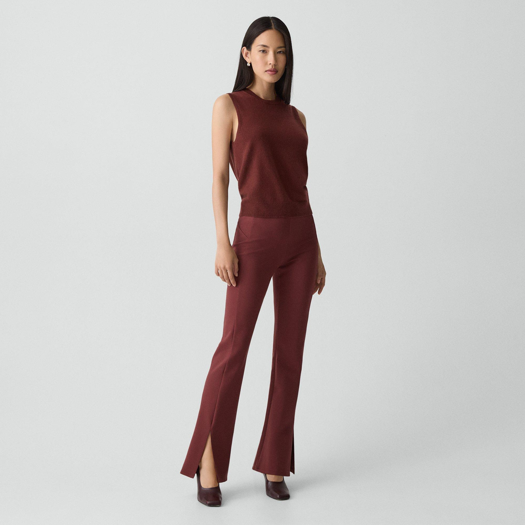 Flared Slit Legging in Motion Ponte - 2