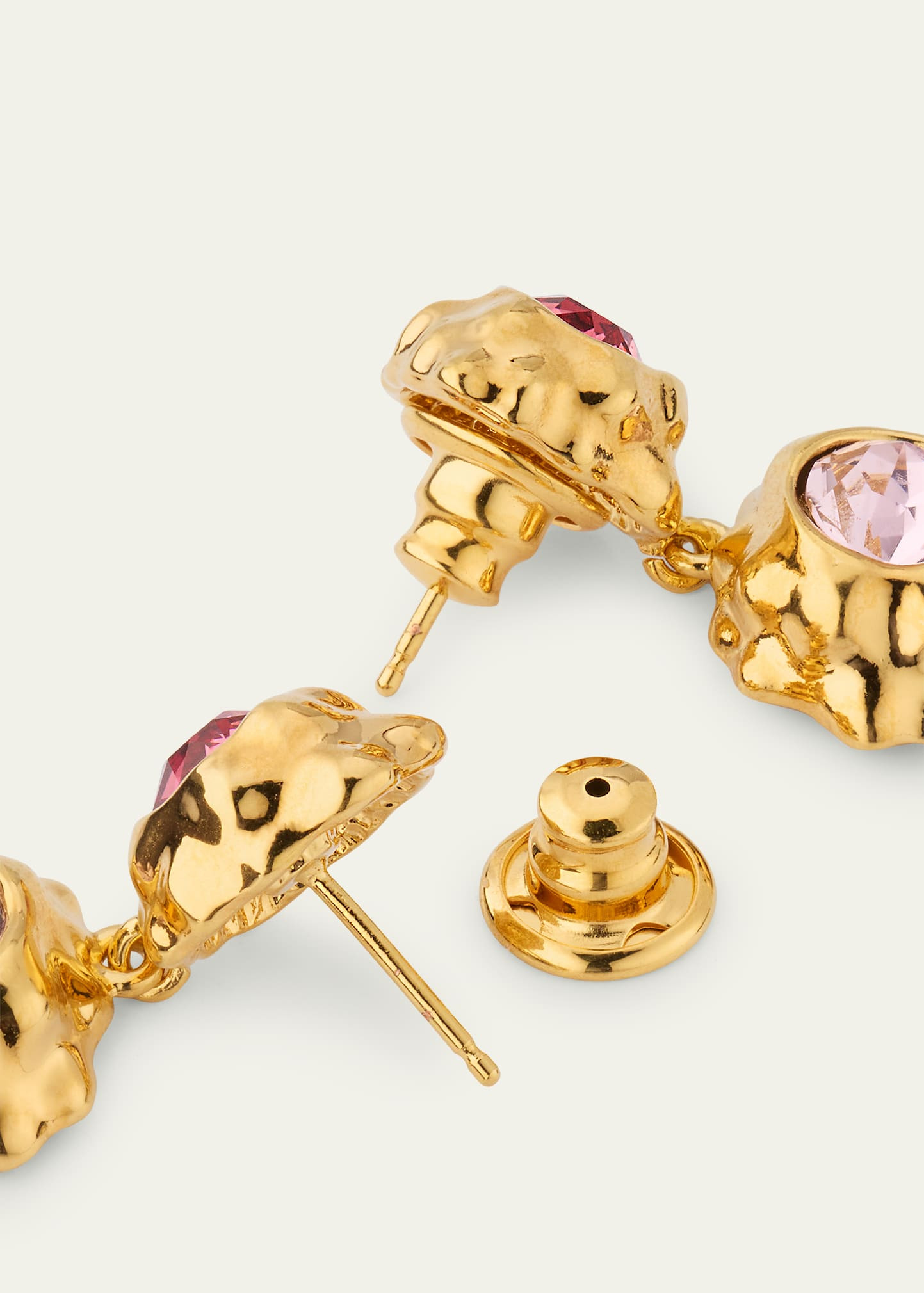 Textured Scramble Double Drop Earrings - 4