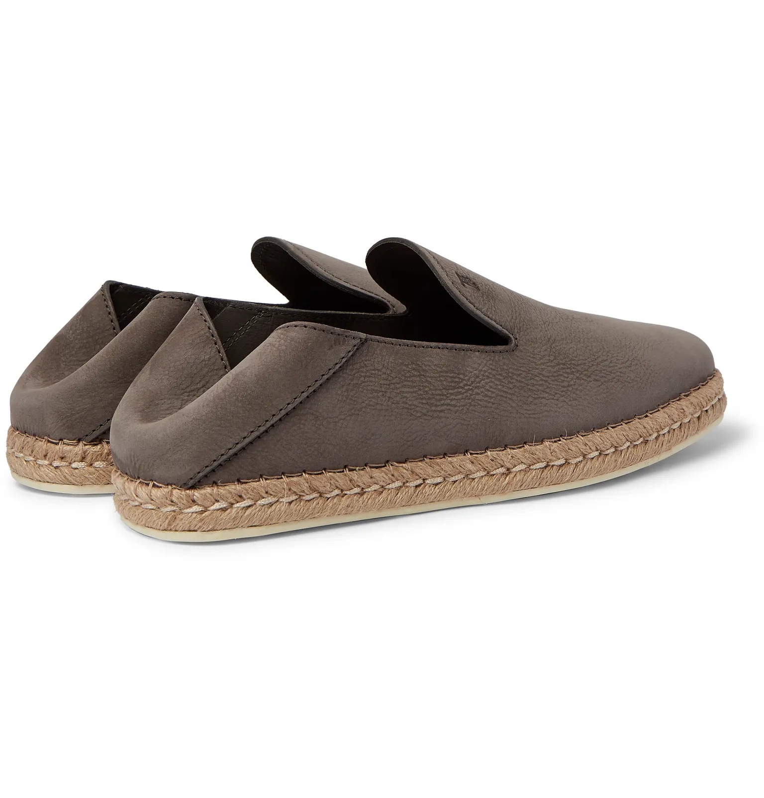 Collapsible-Heel Nubuck Espadrilles - 9