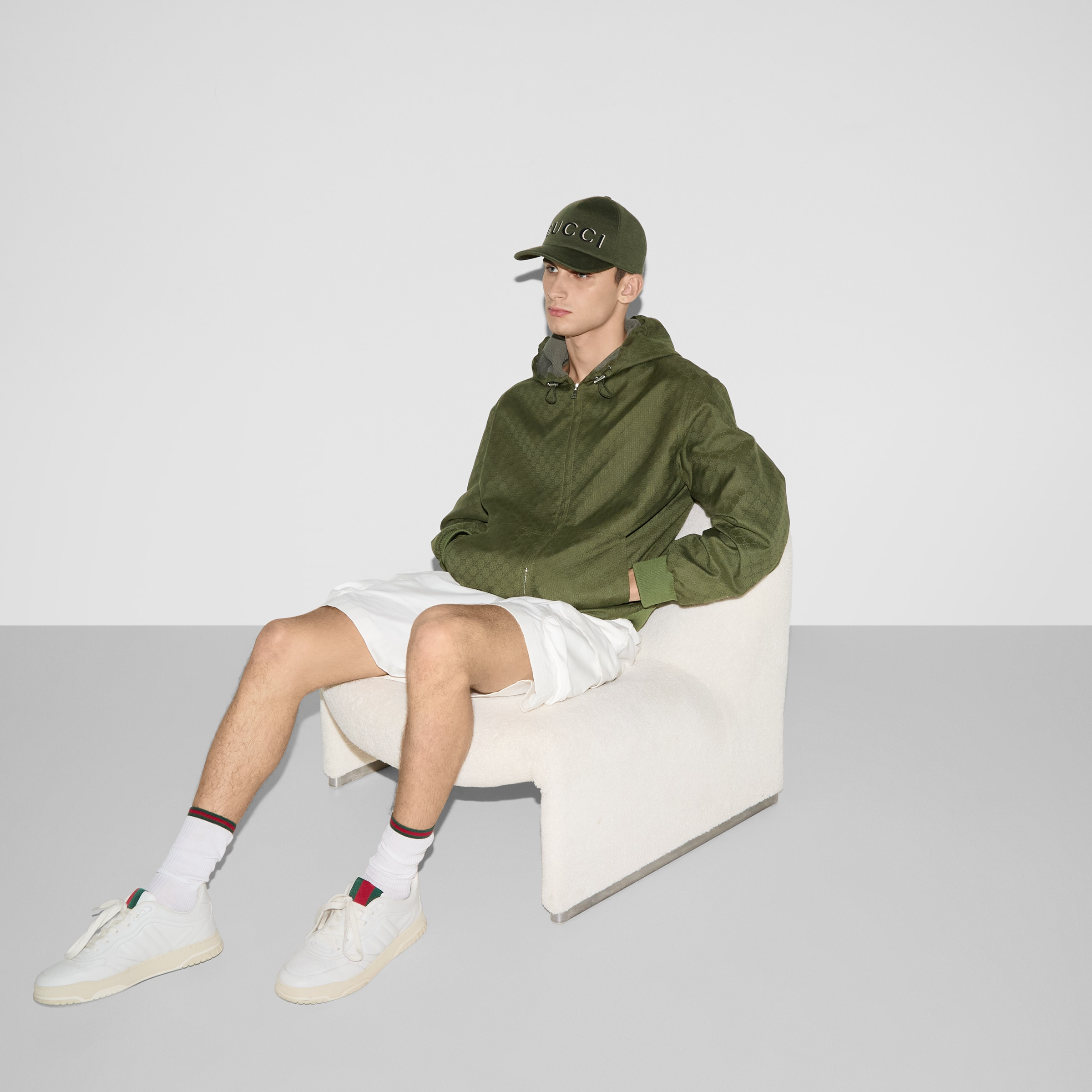 GG cotton ripstop hooded jacket - 6