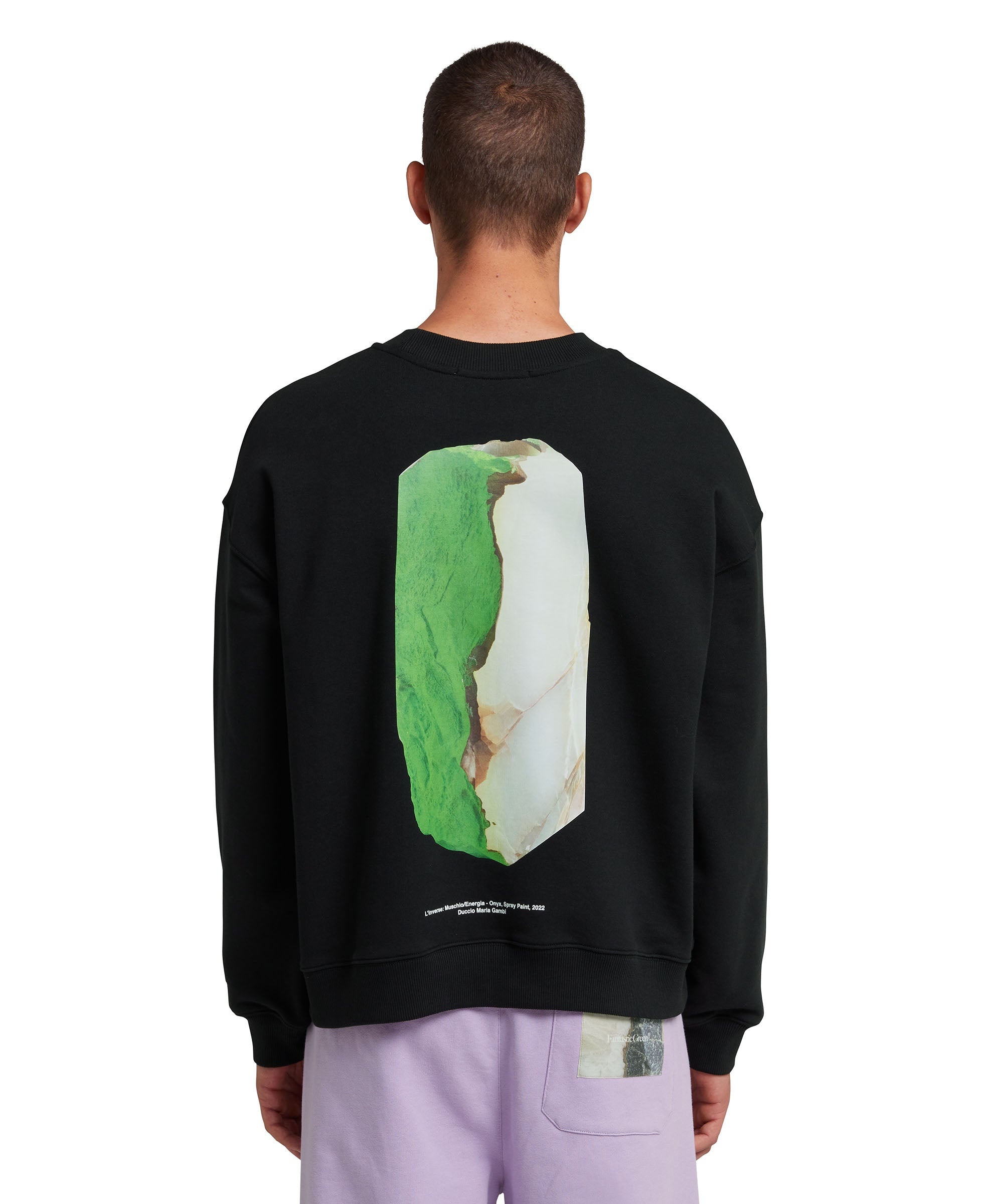 "FANTASTIC GREEN INVERSE SERIES" organic cotton sweatshirt - 3
