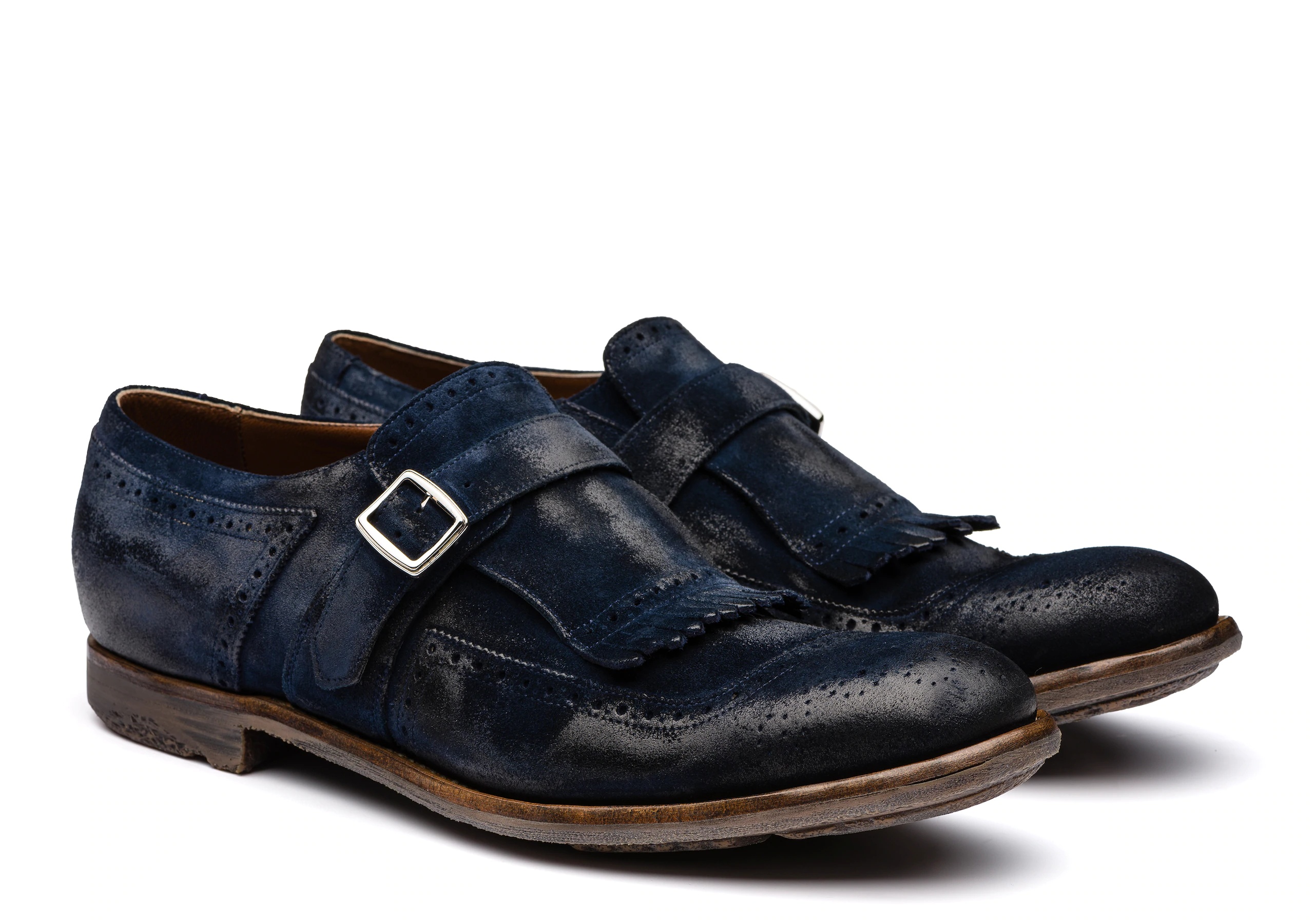 Shanghai
Vintage Suede Buckle Loafer Blue - 2