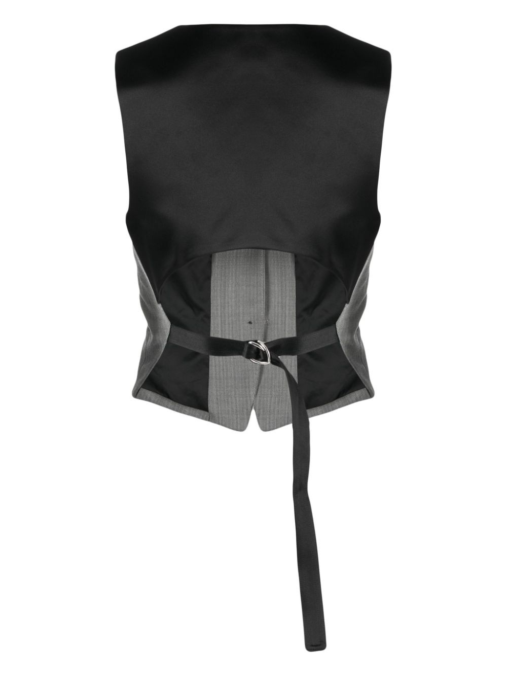 herringbone cut-out vest - 2