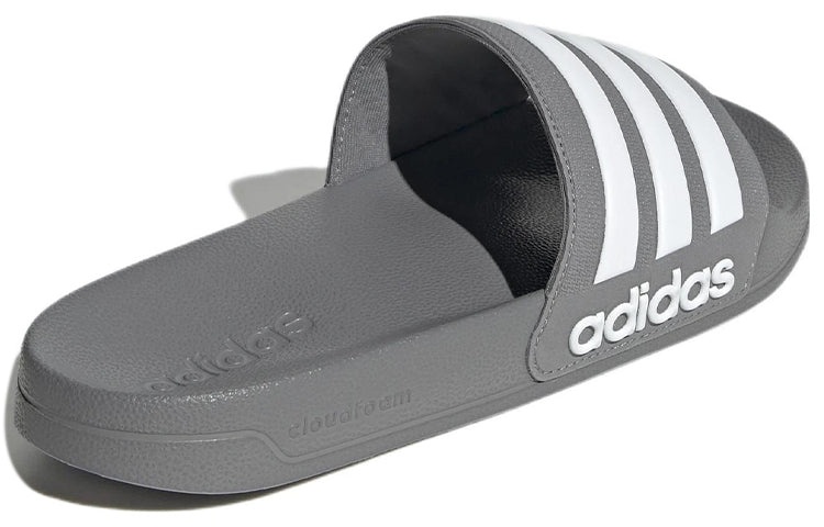adidas Adilette Shower Slides Cozy Wear-Resistant Unisex Gray Slippers 'Gray White' GY1891 - 4