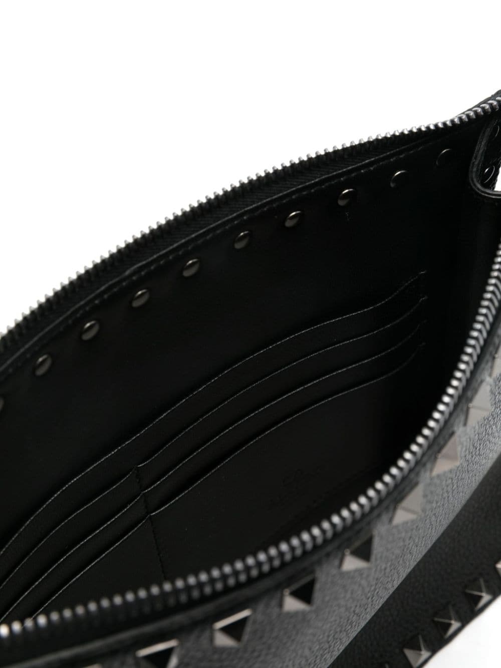 Rockstud leather clutch bag - 5