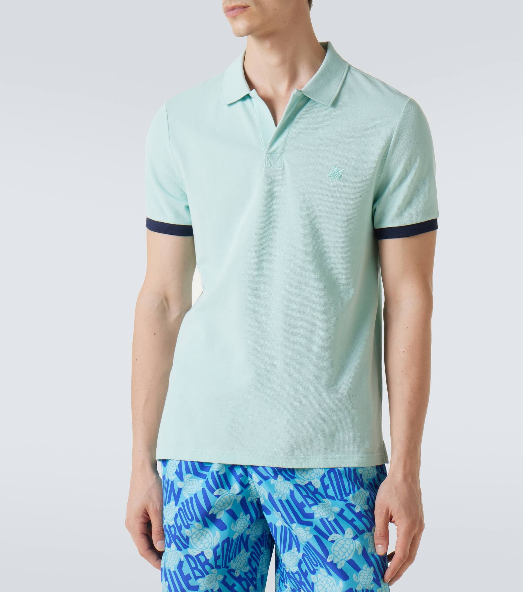 Cotton piqué polo shirt - 3