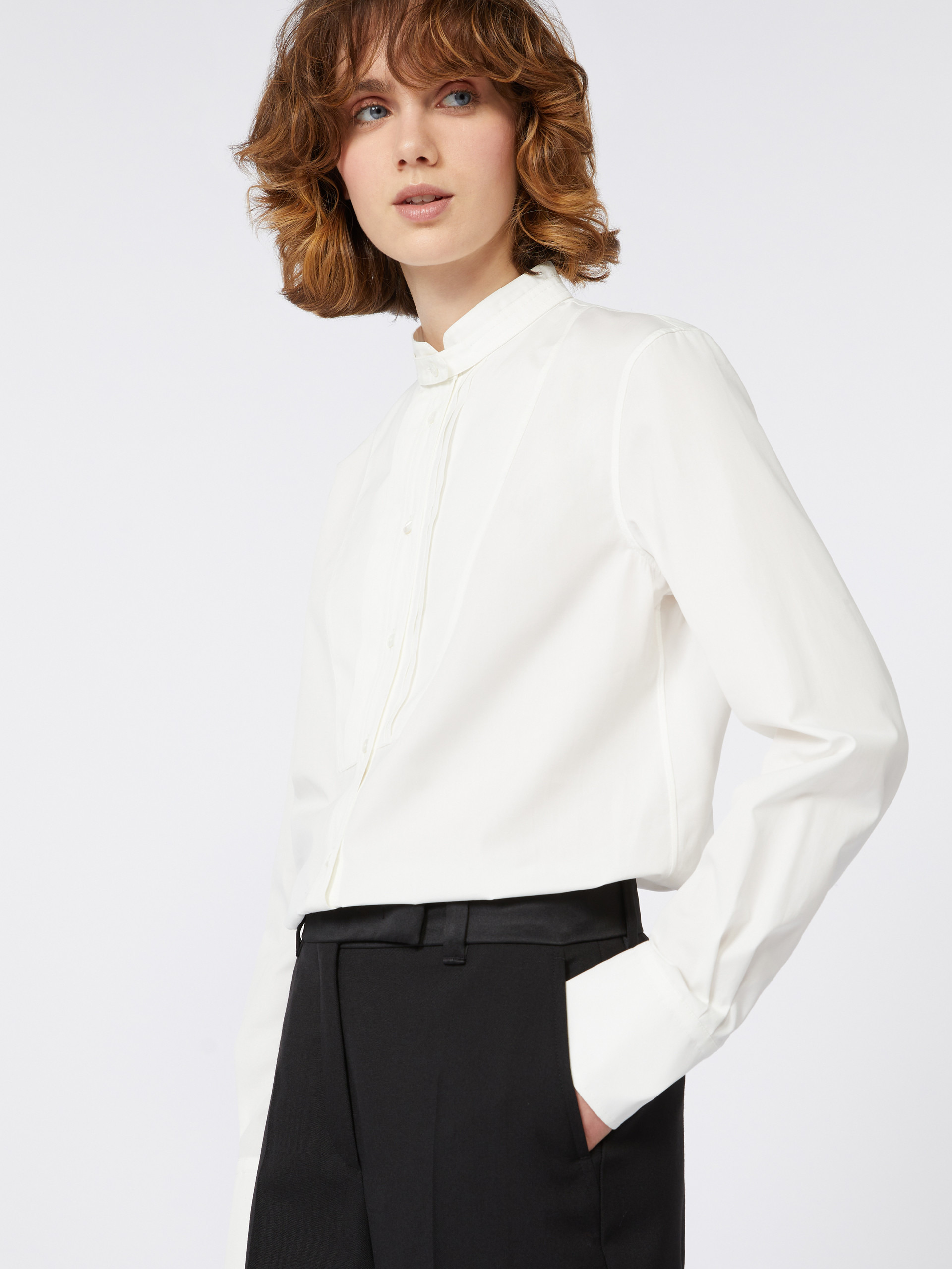 BUTTERFLY1234 Cotton poplin tuxedo shirt - 5