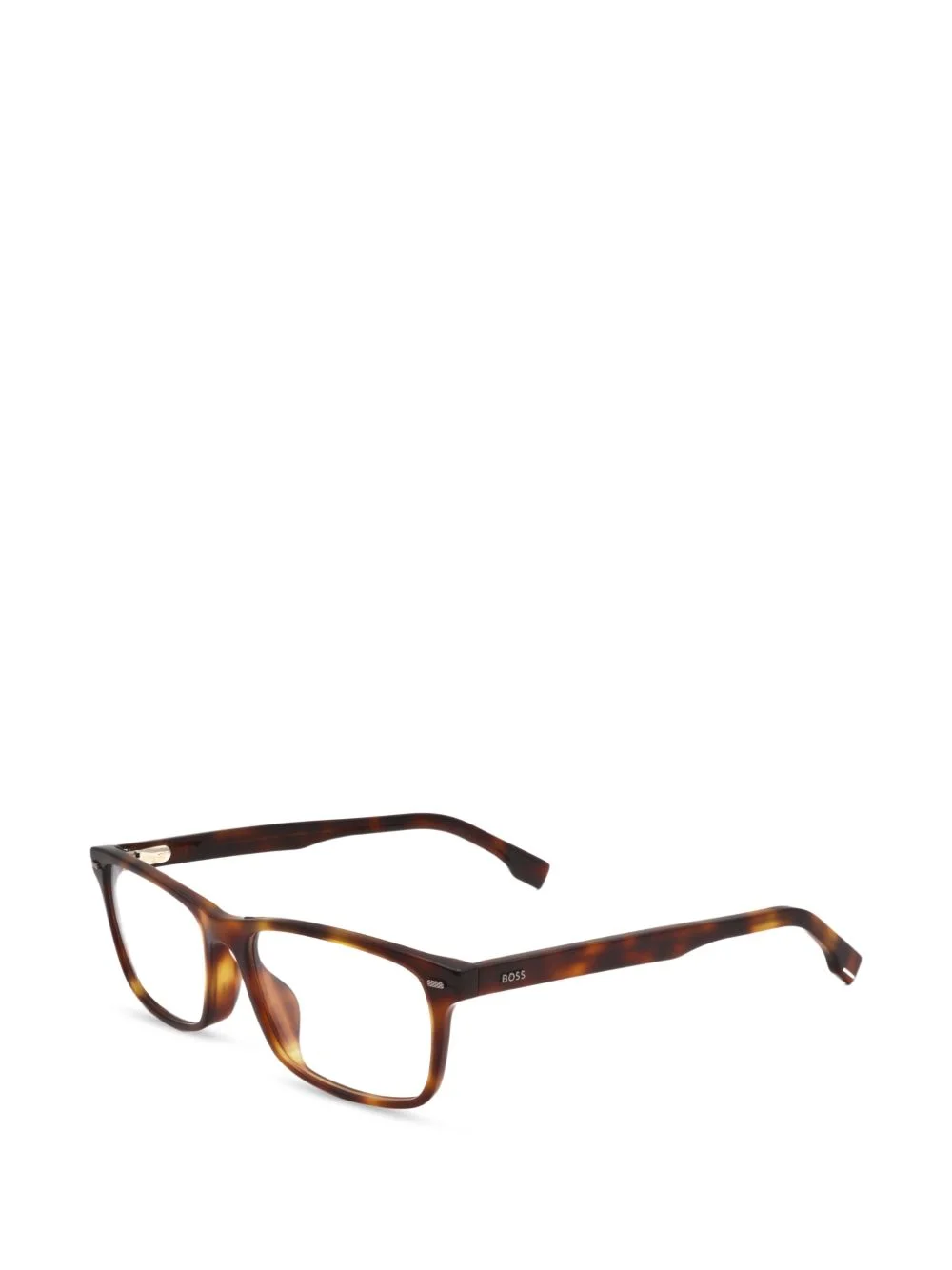 tortoiseshell-effect rectangle-frame glasses - 1