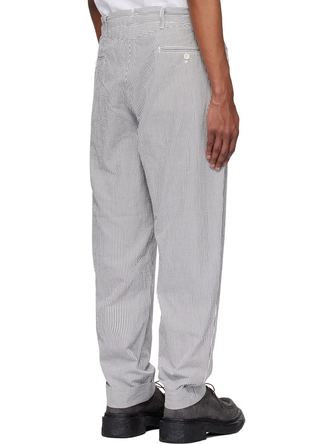 Navy & White Andover Trousers - 3