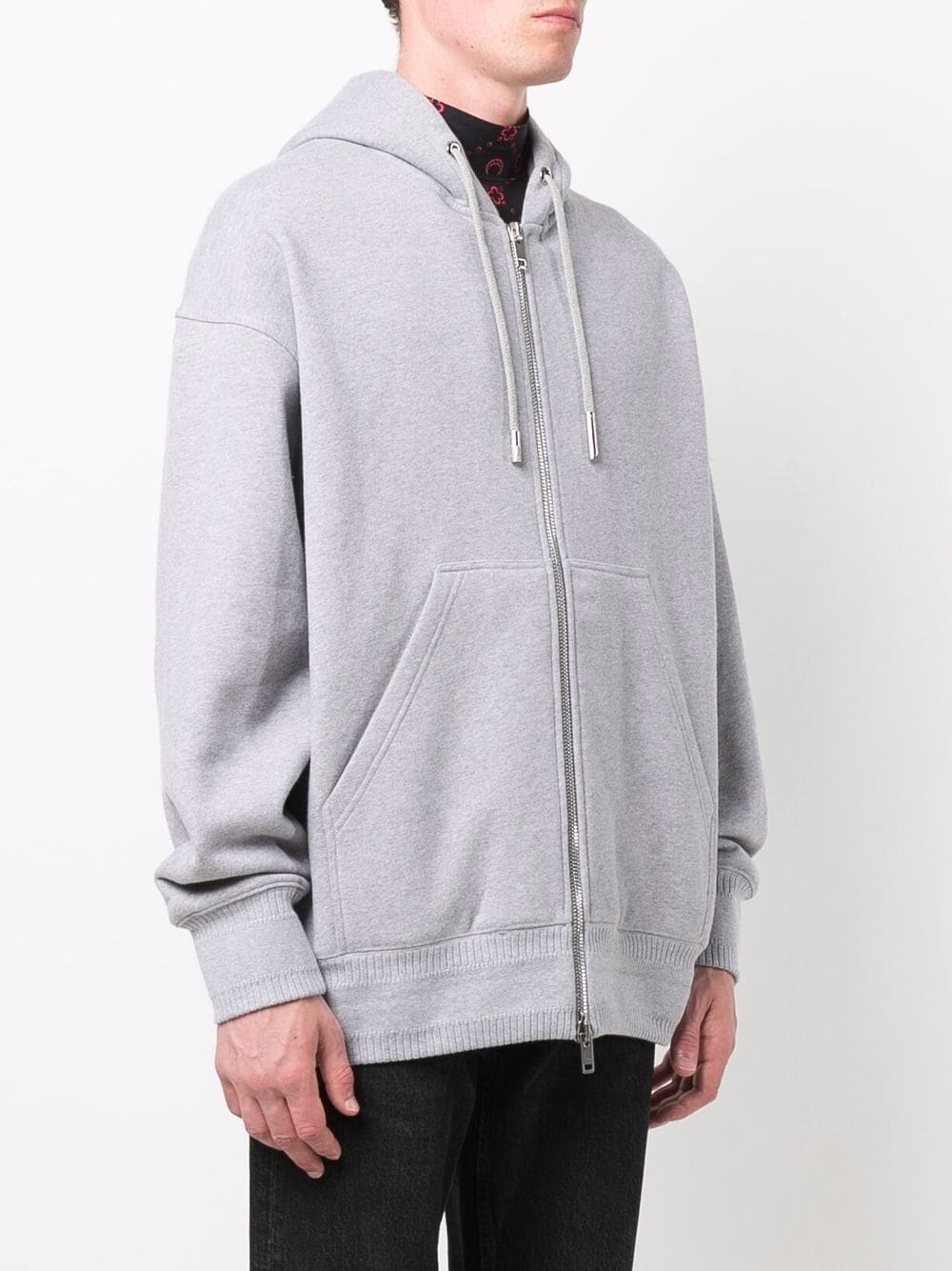 cotton zip-up hoodie - 3