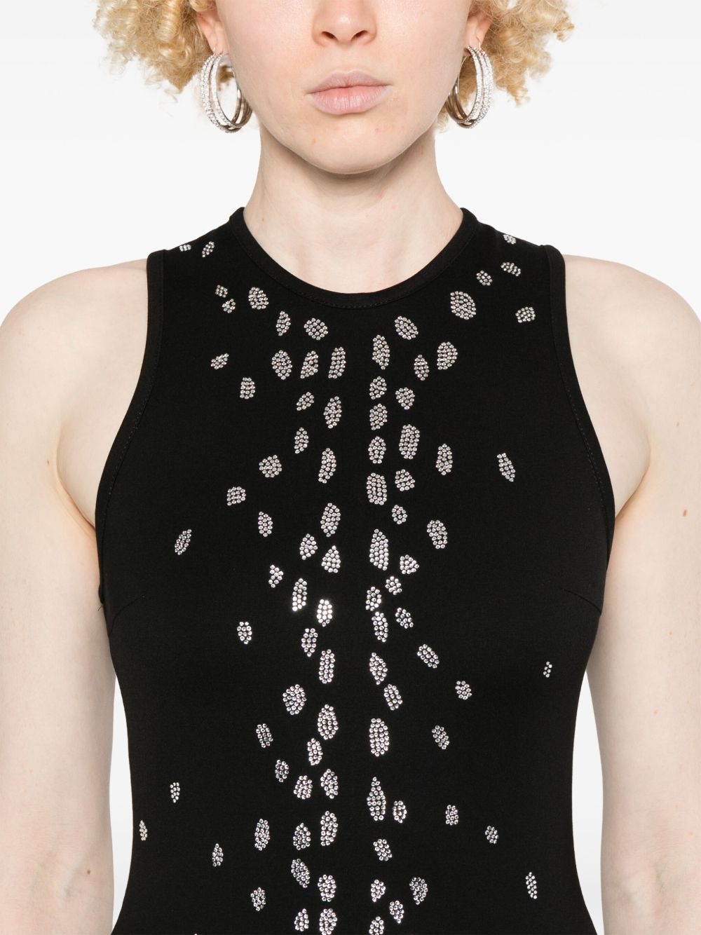 crystal-embellished mini dress - 5