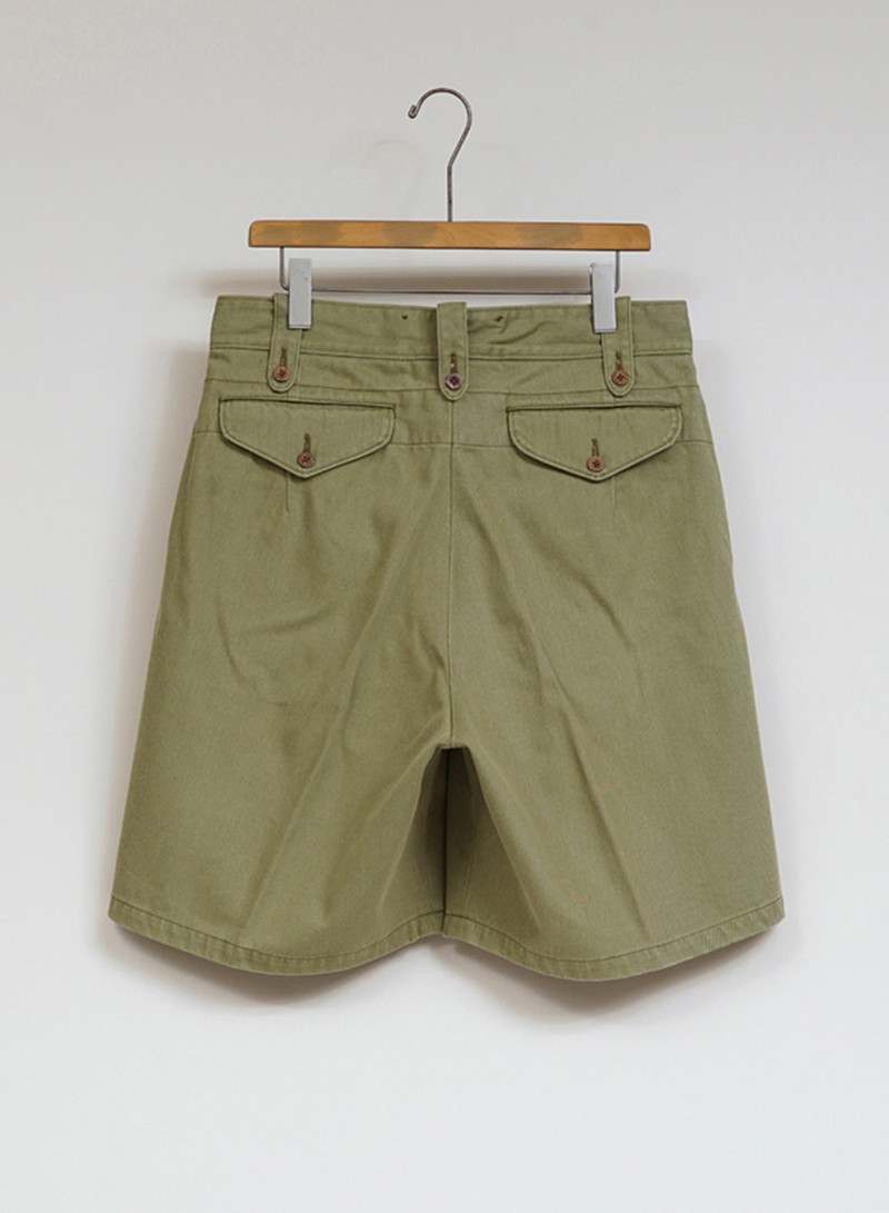 Battle Dress Short Indian Twill in Green 3