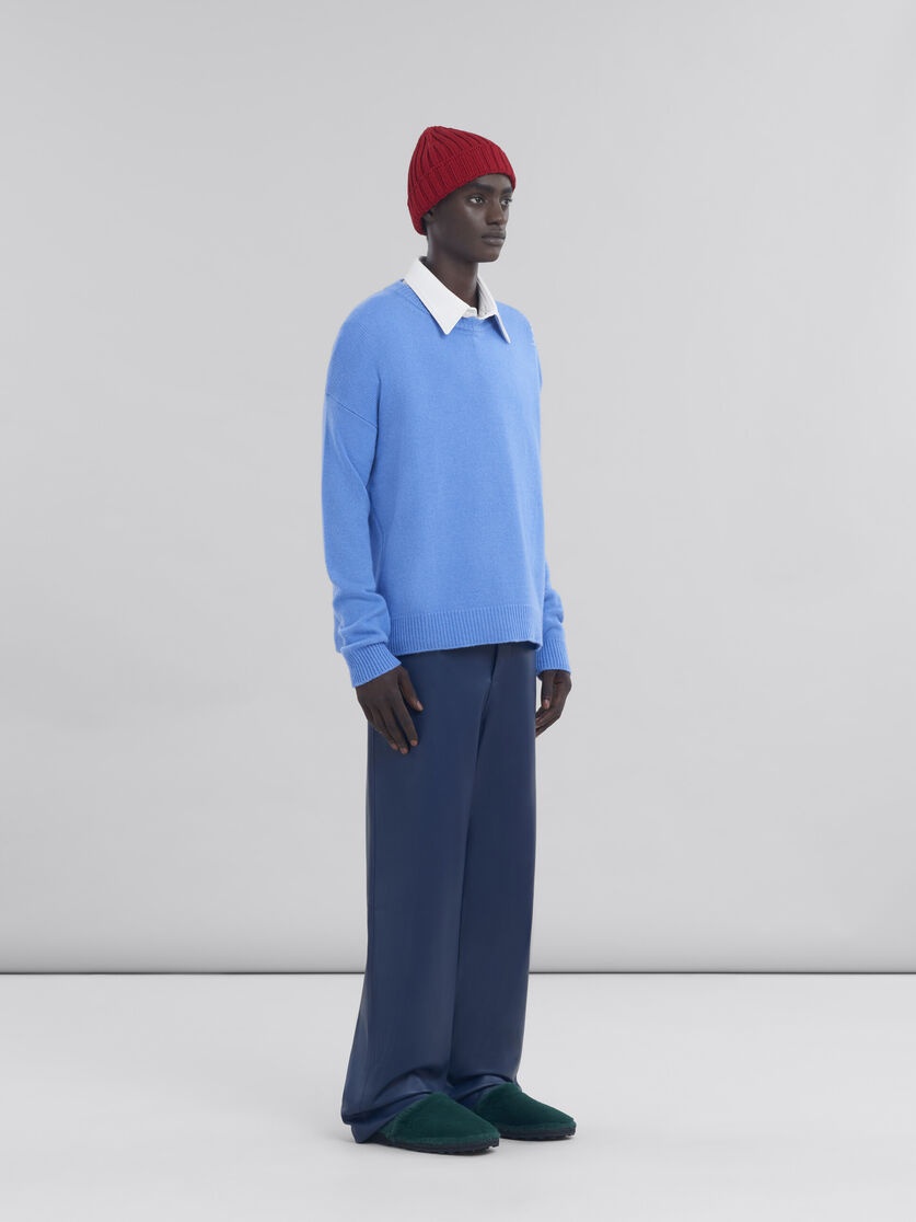 DARK BLUE NAPPA TROUSERS - 5