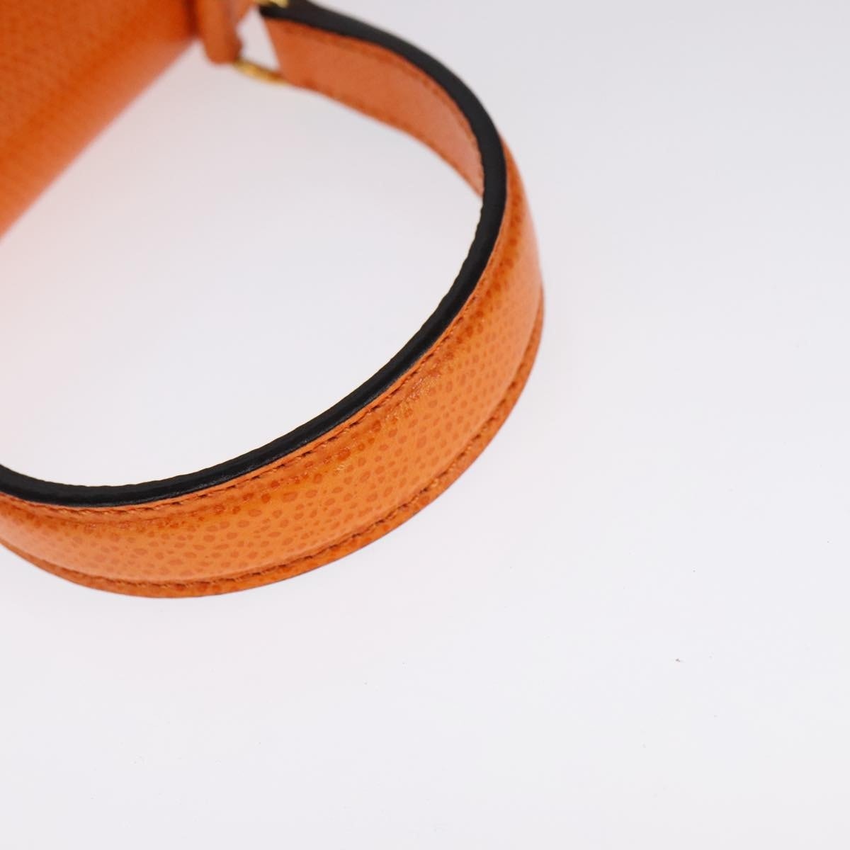 CELINE Hand Bag Leather Orange Gold - 7