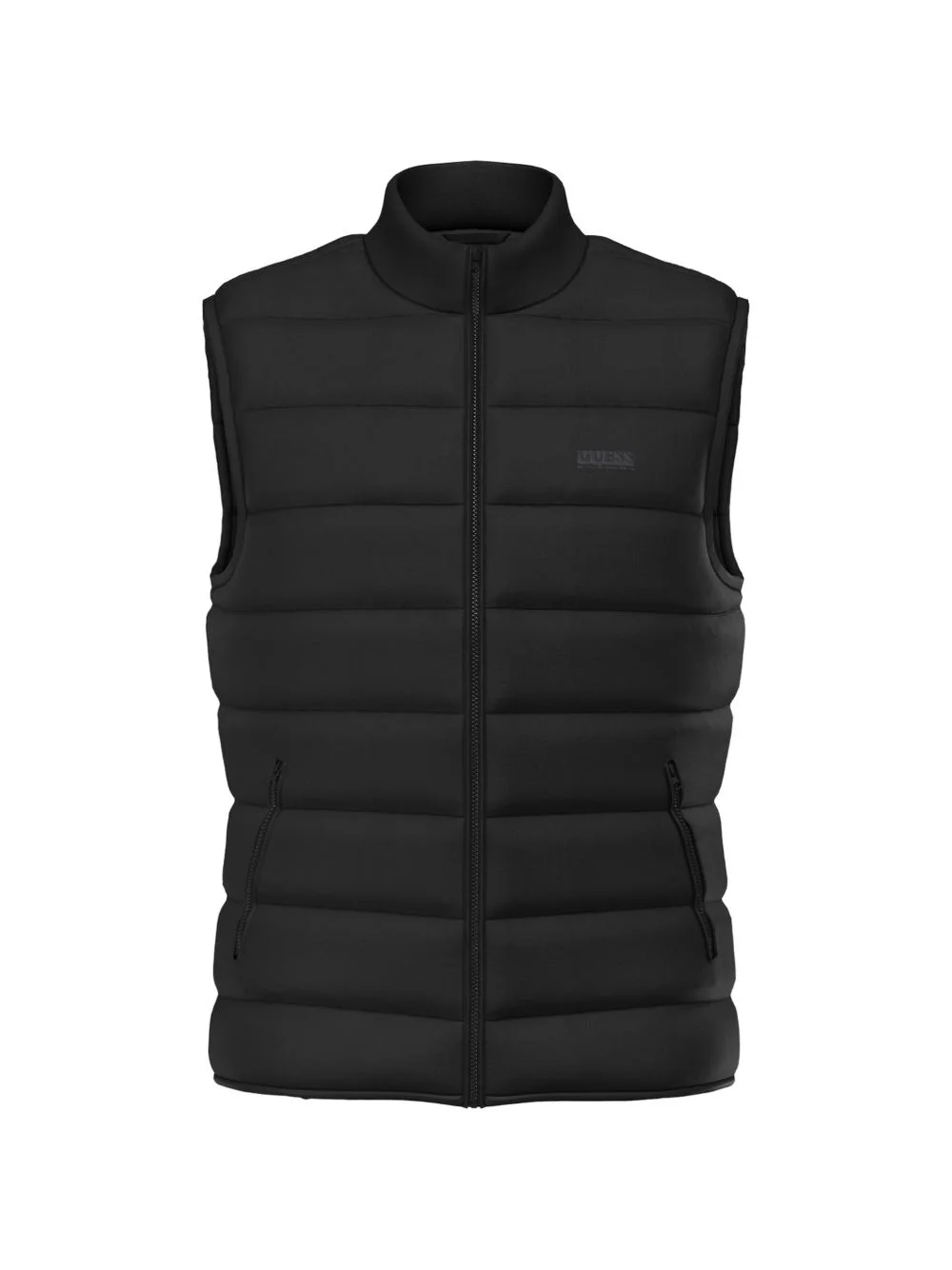 quilted sleeveless jacket - 1