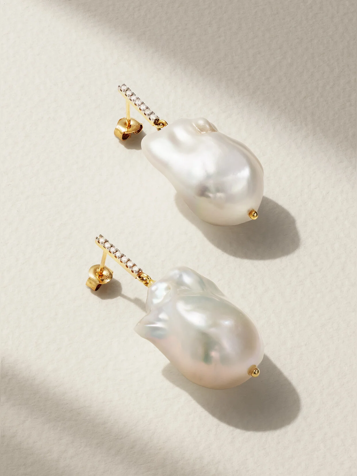 14-karat Gold, Pearl And Diamond Earrings - 1