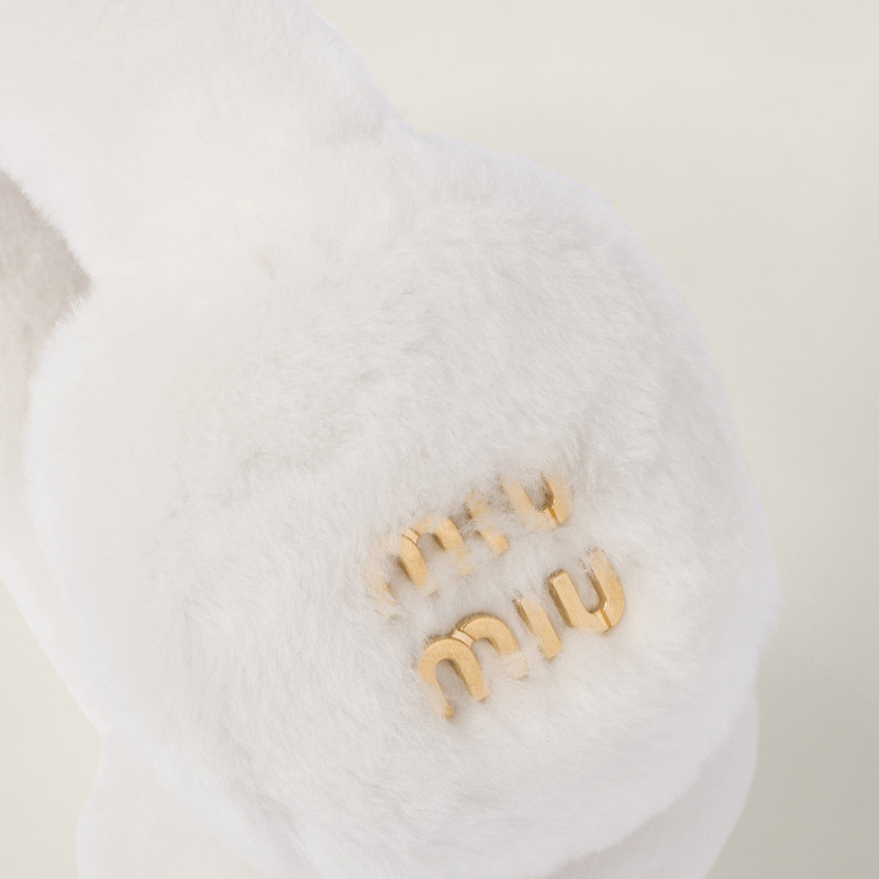 Miu Miu Faux shearling earmuffs outlook