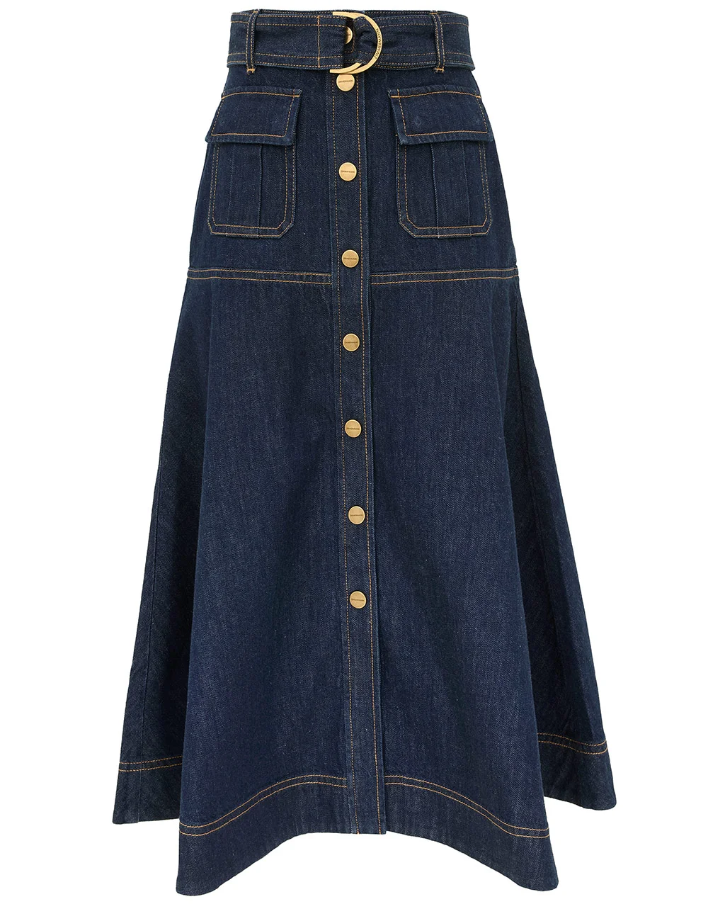 DENIM MIDI SKIRT - 1