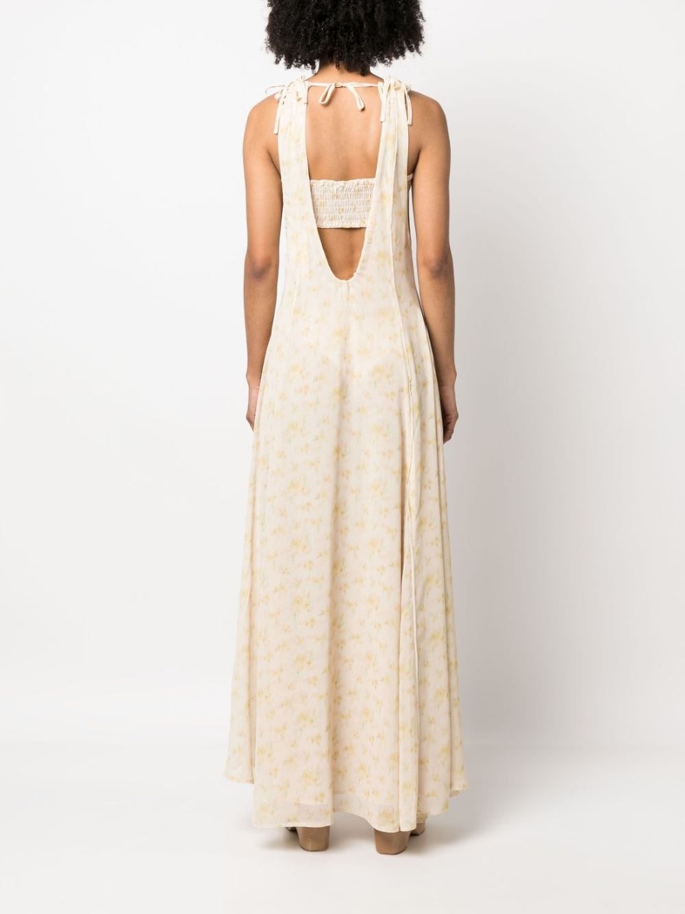 floral-print cut-out maxi dress - 4