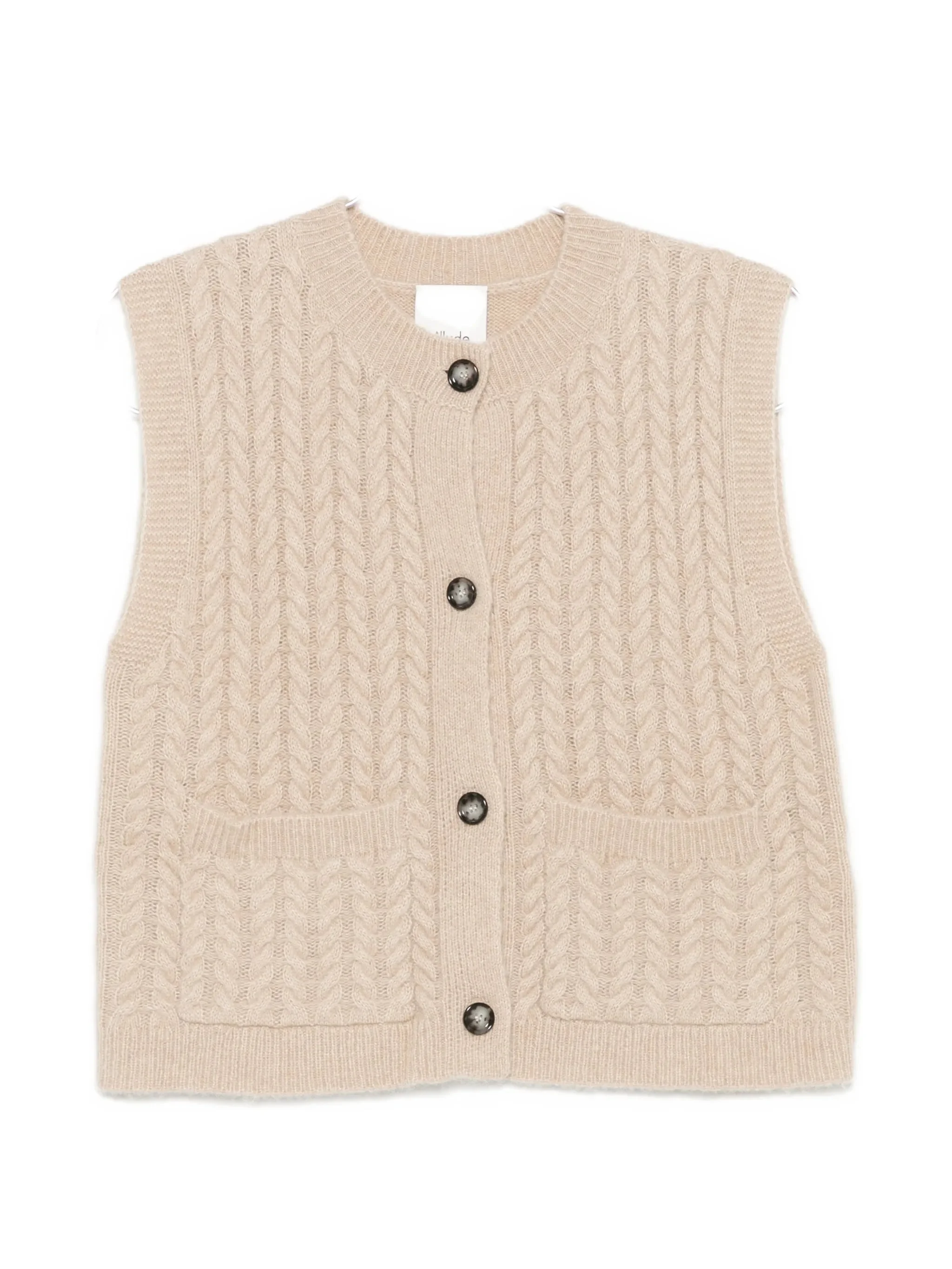 Allude Cable-knit Button-up Cardigan - 1