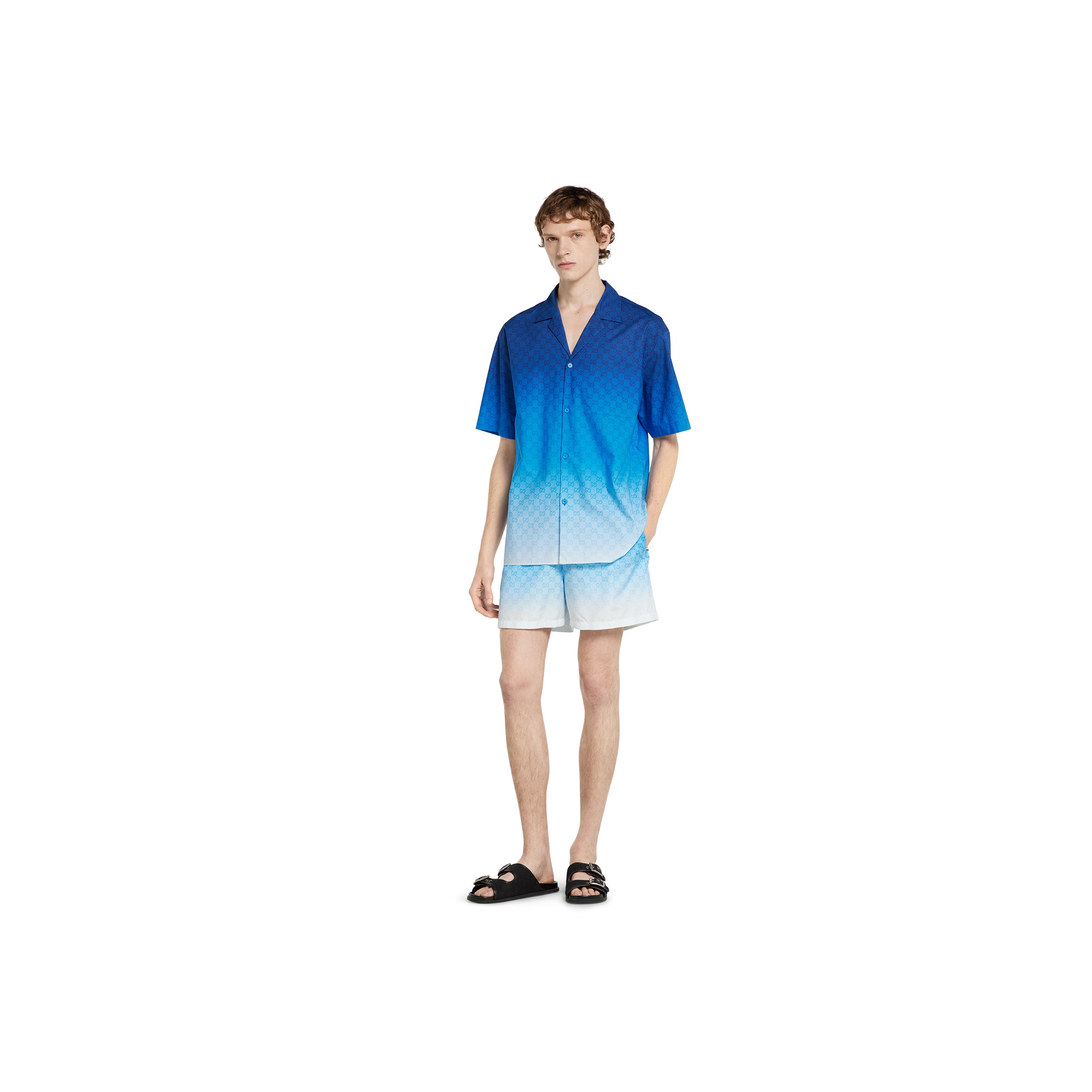 Printed technical poplin swim shorts - 2