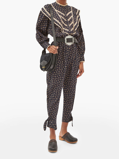 Isabel Marant Étoile Realia floral-dot cotton-voile jumpsuit outlook