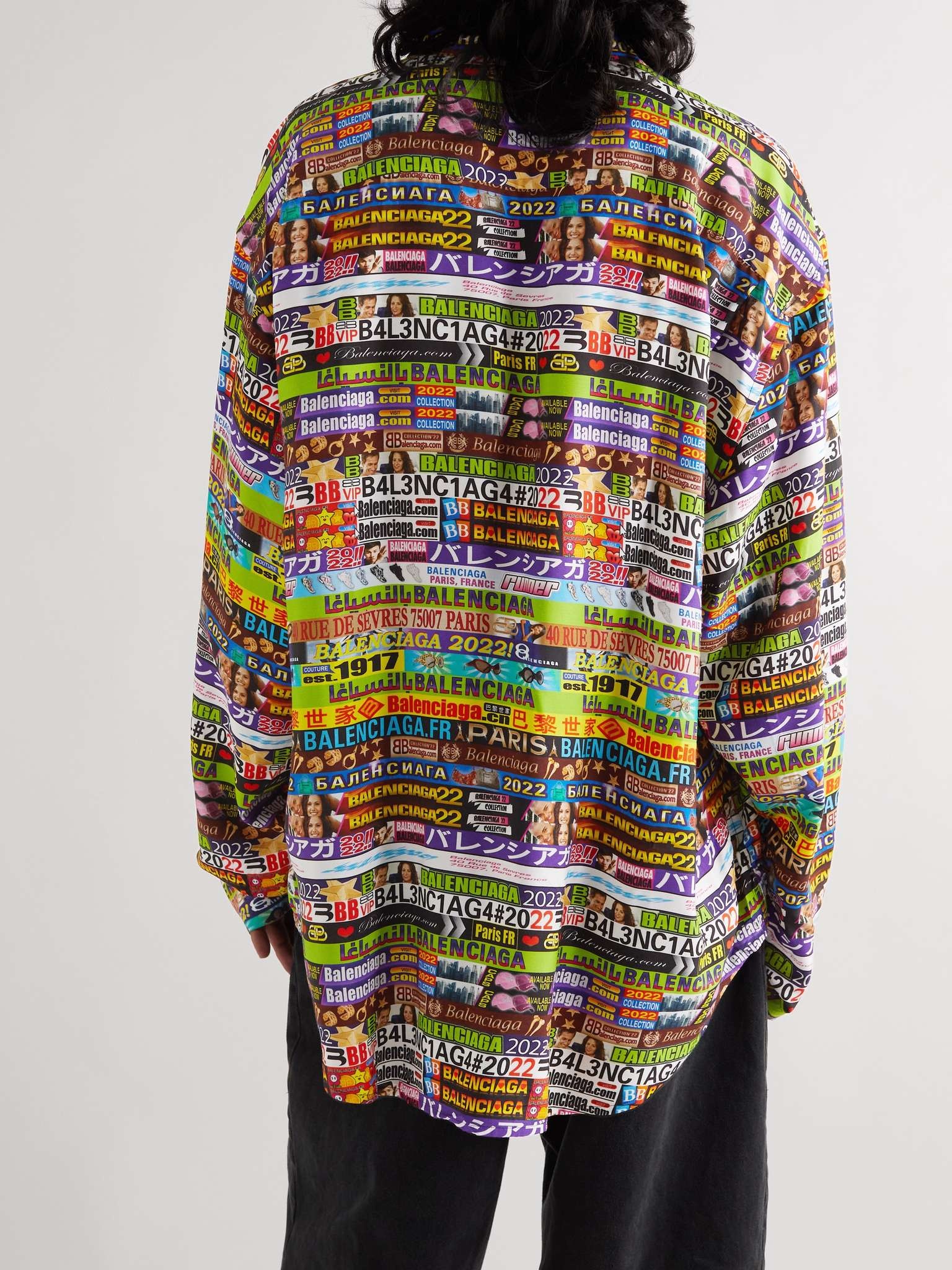 Oversized Printed Poplin Shirt - 4