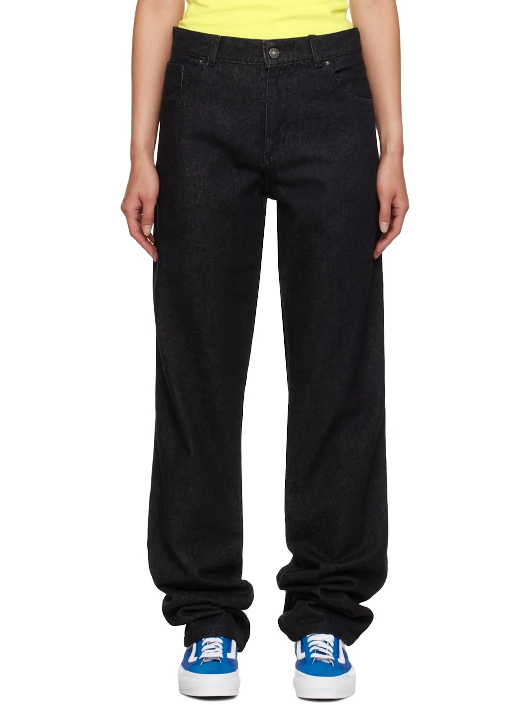 Black Straight Leg Jeans - 1