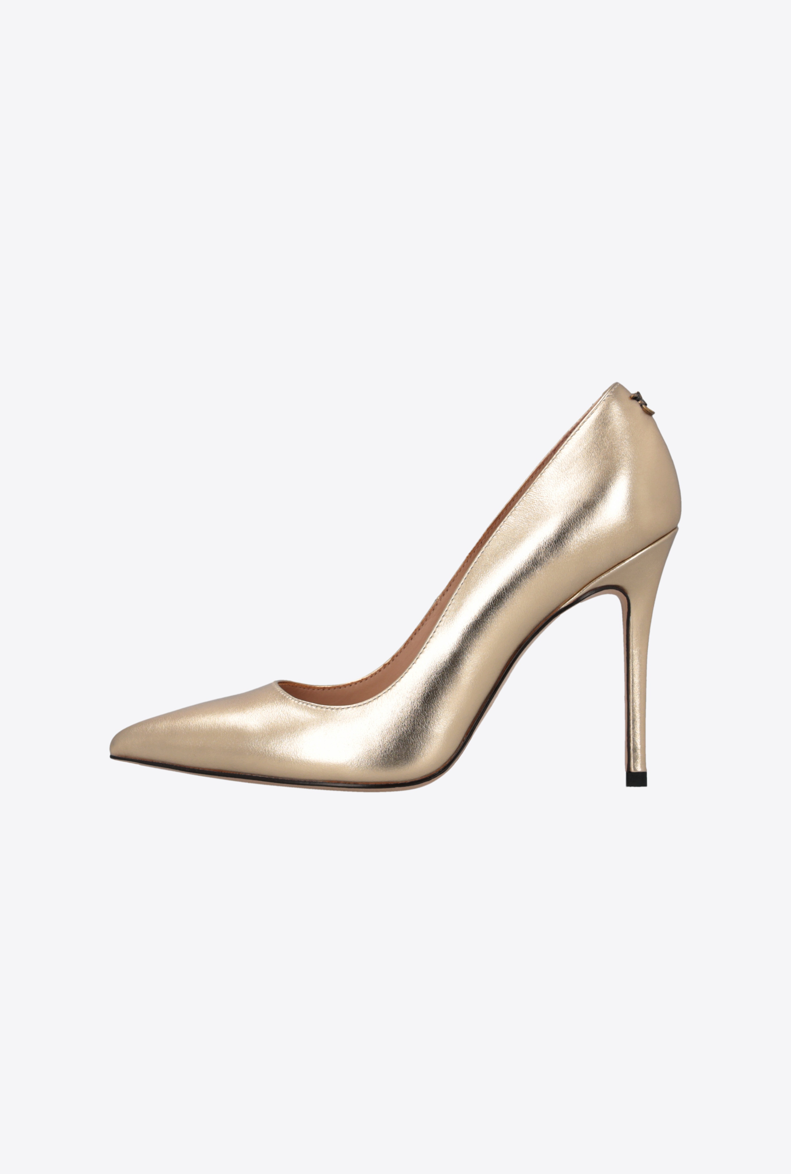 HEELED LAMINATED NAPPA LEATHER PUMPS - 5