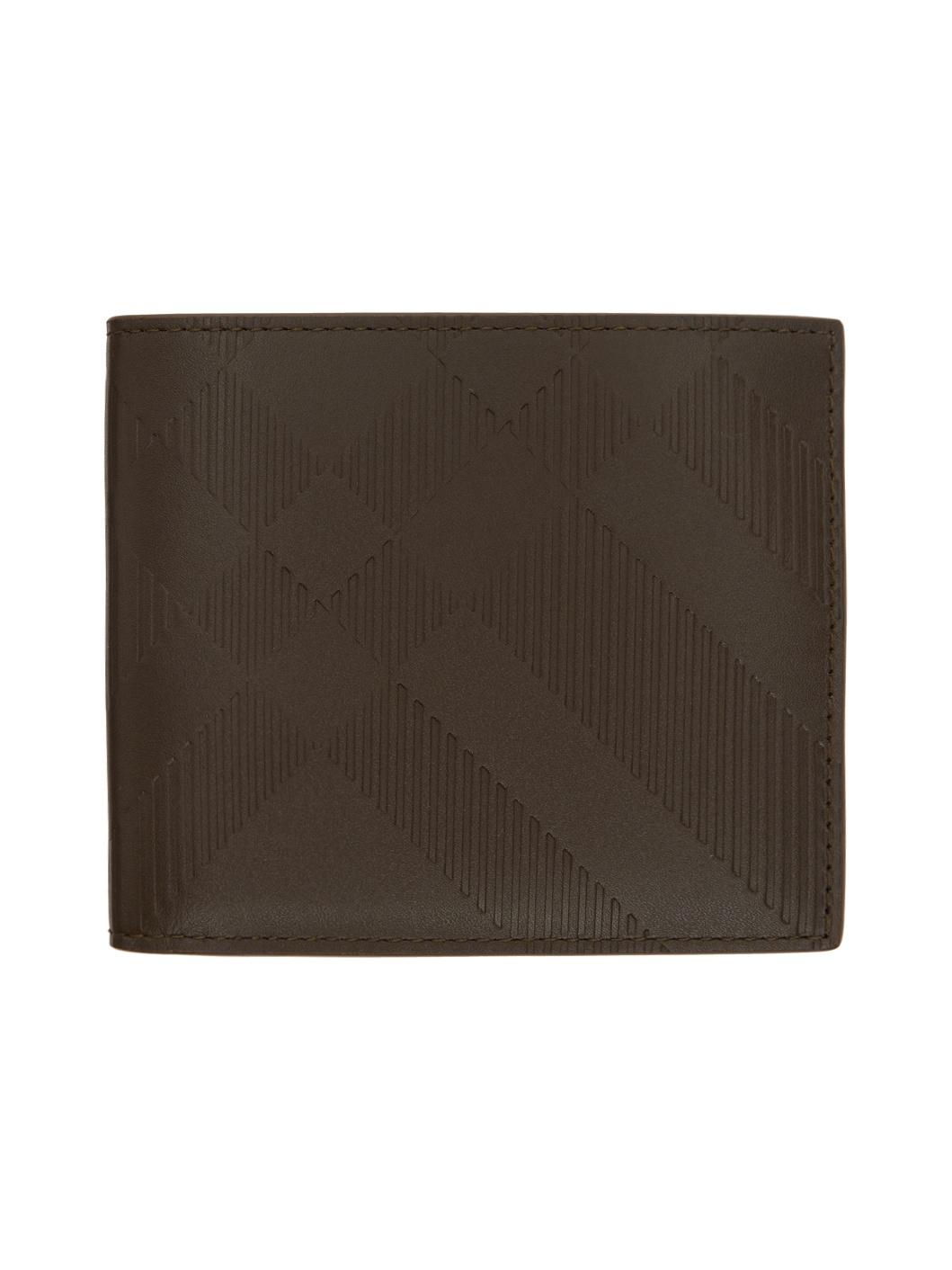 Brown Check Bifold Wallet - 1