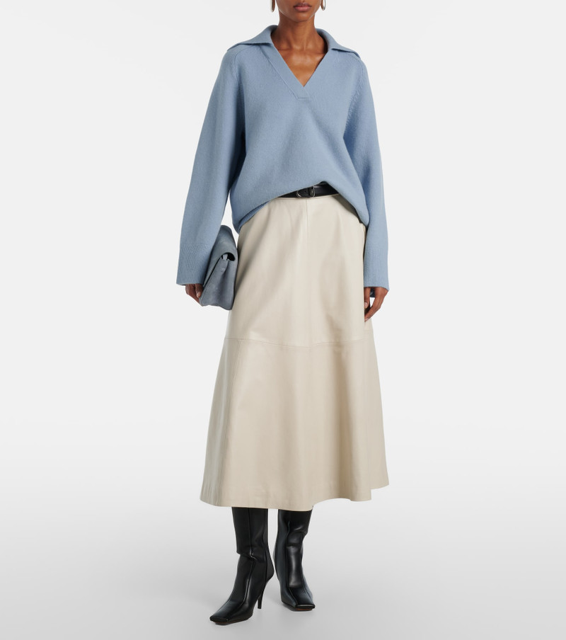 Vince Wool and cashmere-blend polo sweater outlook