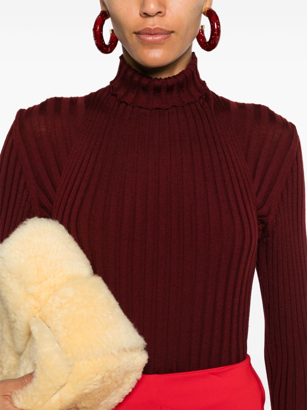 layered turtleneck sweater - 5
