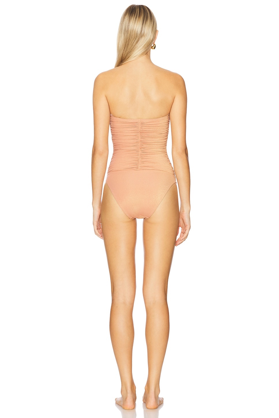 Coco Metallic Drape Bow One Piece Swimsuit - 4
