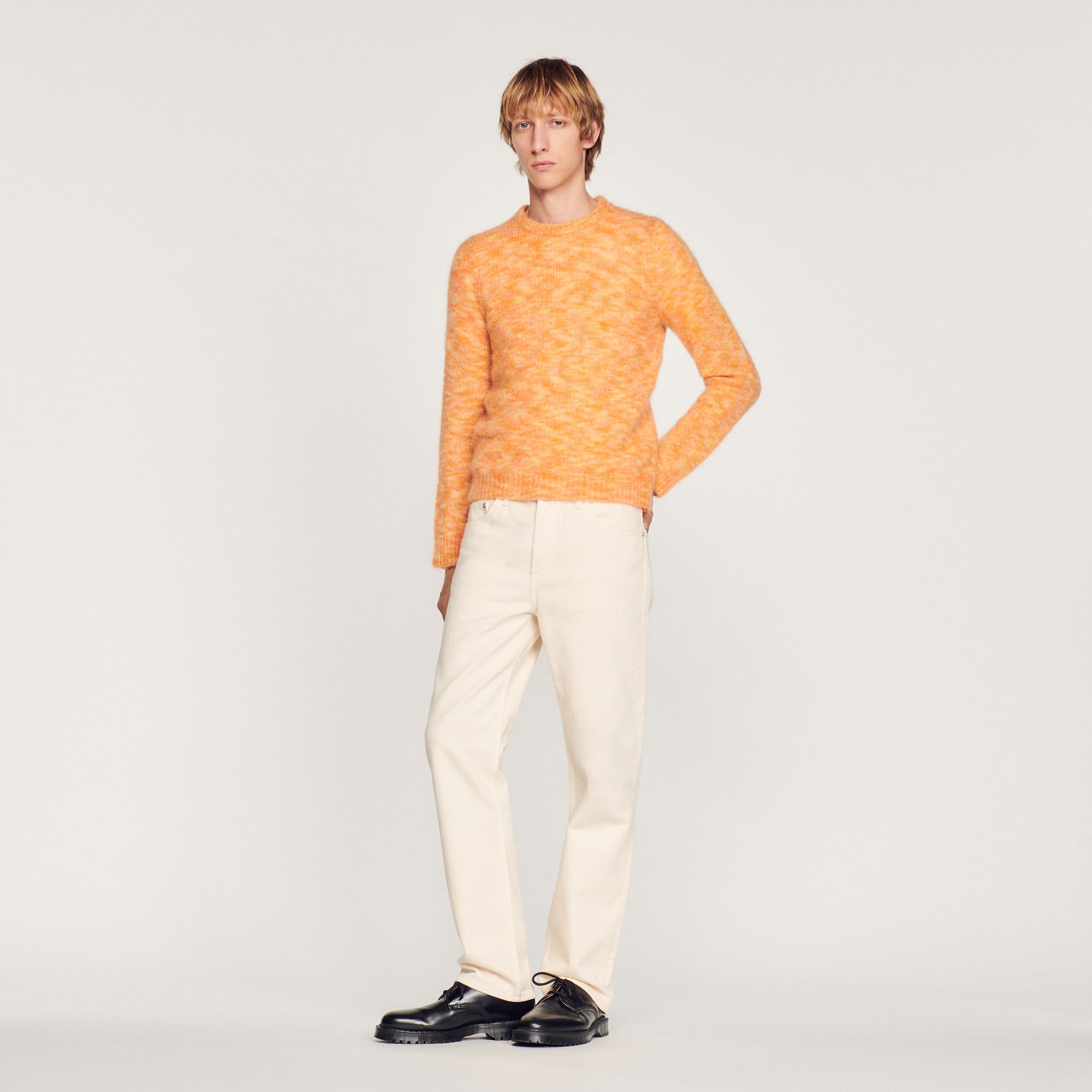 Round neck wool sweater - 2