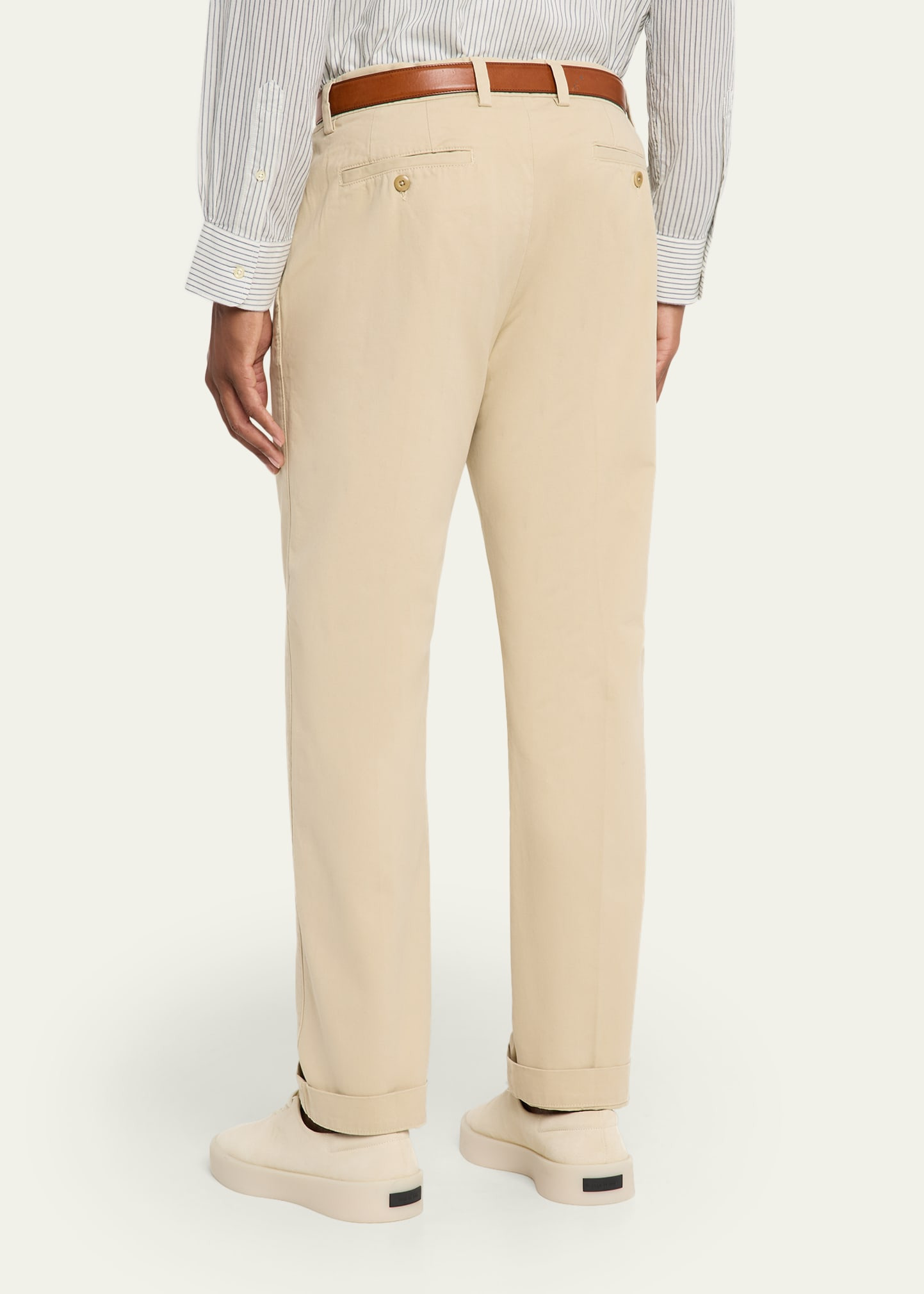 Men's Cotton Twill Straight Fit Five-Pocket Pants - 3