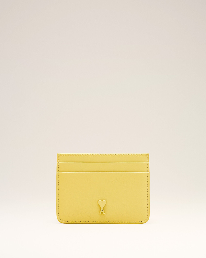 YELLOW COWHIDE LEATHER AMI DE COEUR CARD HOLDER 1
