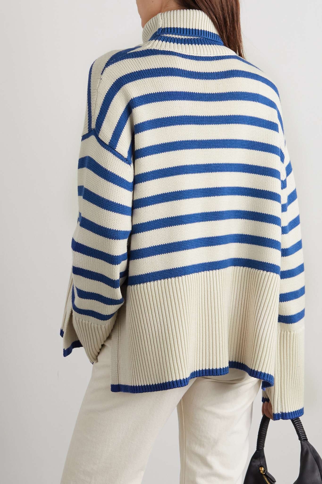 Signature striped wool and organic cotton-blend turtleneck sweater - 3