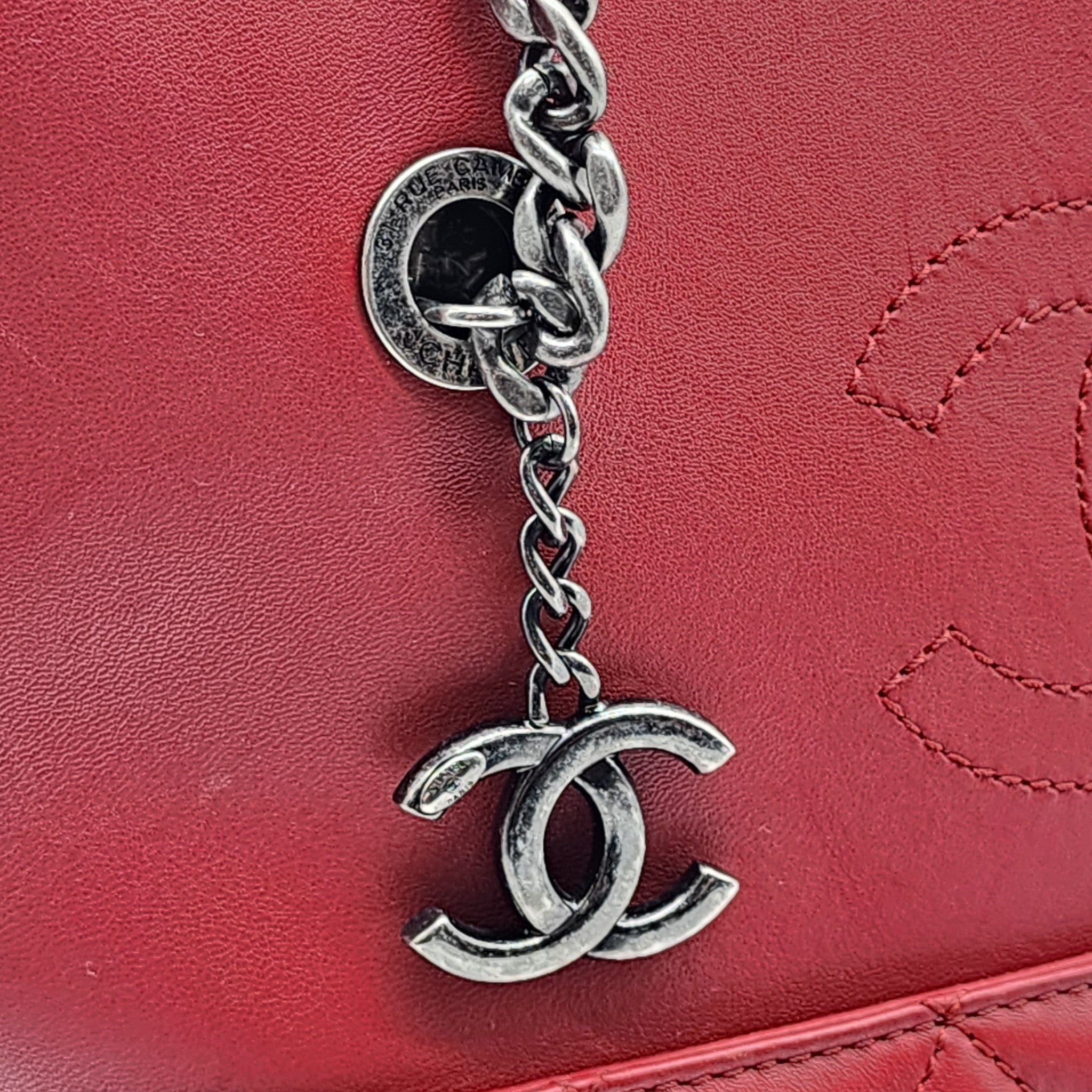 Chanel Urban Delight Quilted Leather Chain Tote in Red - 6