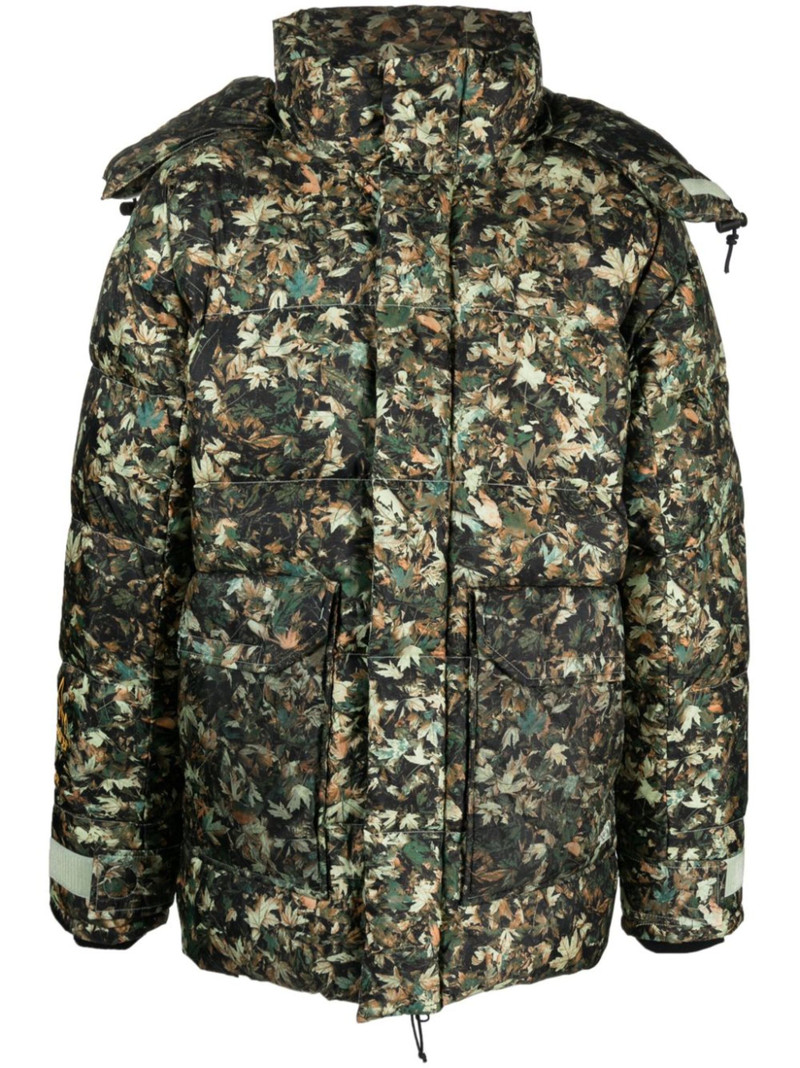 73 leaf-print padded jacket - 1