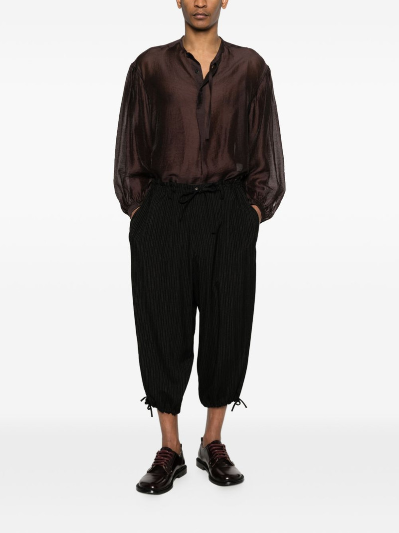 Yohji Yamamoto striped-pattern trousers outlook
