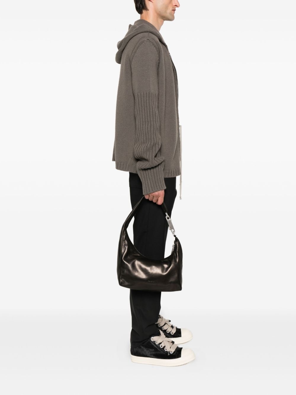 leather zip shoulder bag - 2