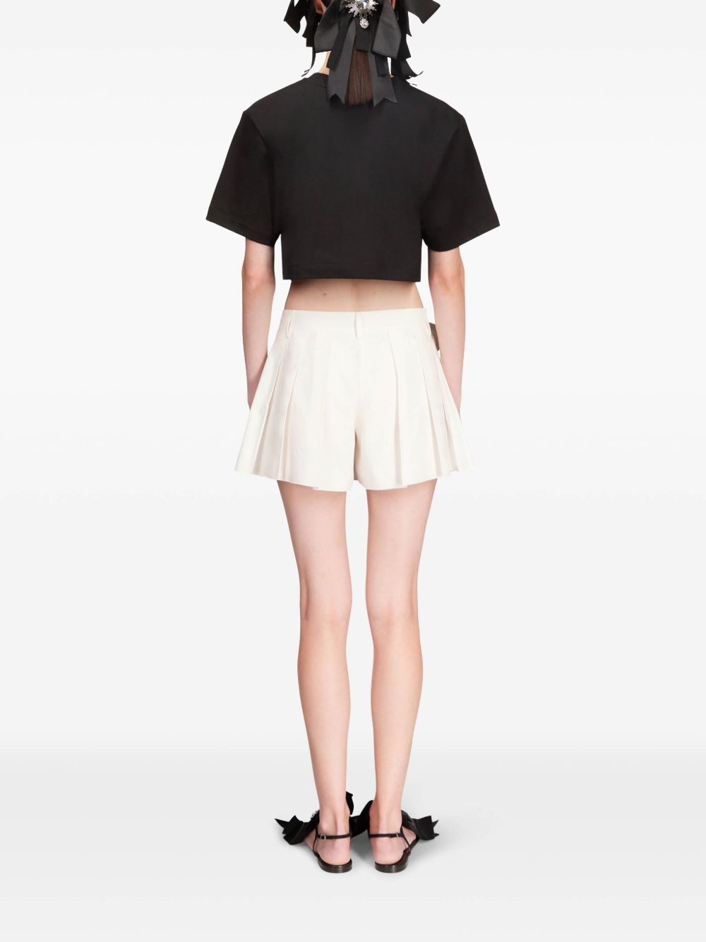 crystal-embellished cropped t-shirt - 3
