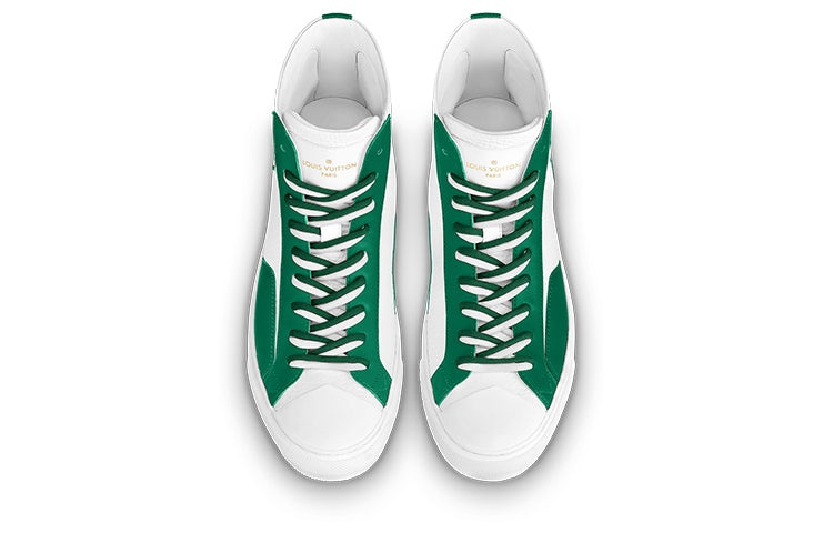 LOUIS VUITTON Tattoo Ankle Sneakers 'White Green' 1A8XWQ - 4