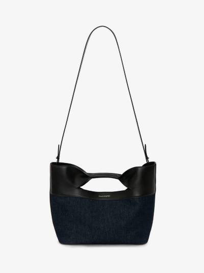 Alexander McQueen The Bow Small in Denim outlook