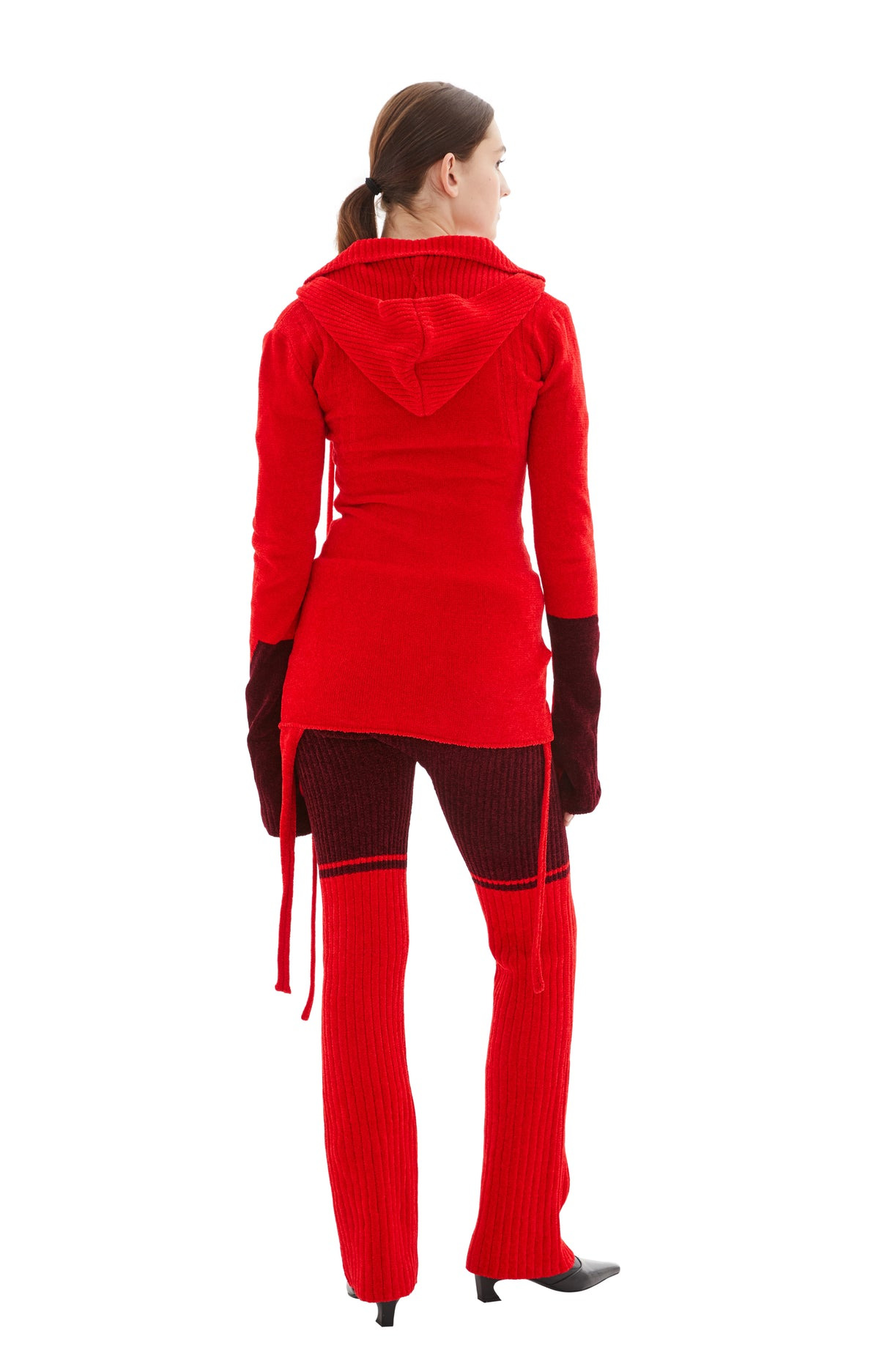 KNIT CARDIGAN (RED) - 2