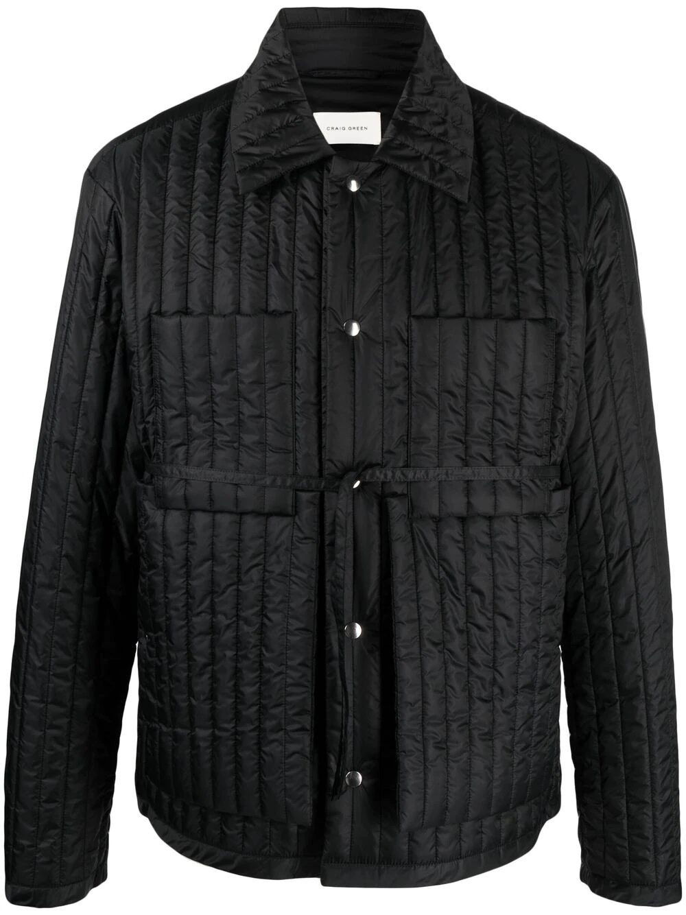 quilted shirt jacket - 1