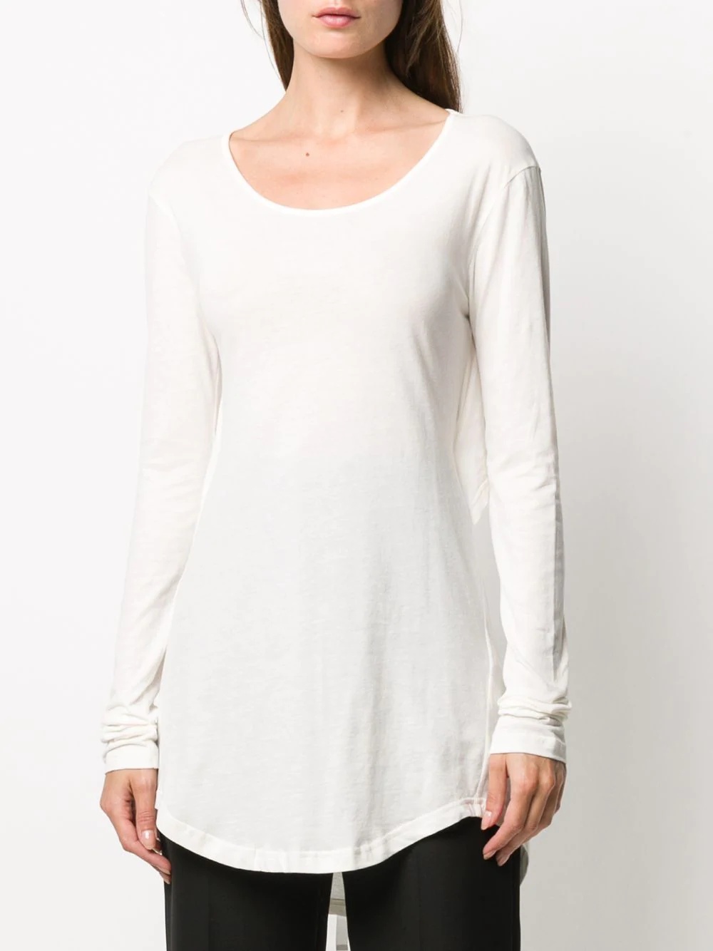 cut-out draped back top - 3