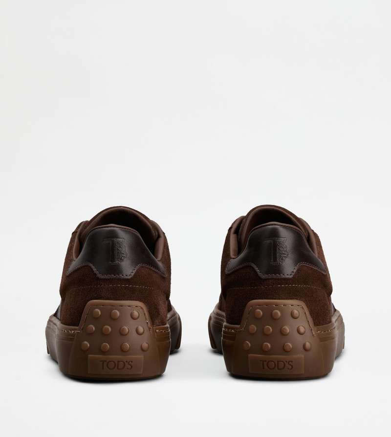 Tod's TOD'S SNEAKERS IN SUEDE - BROWN outlook